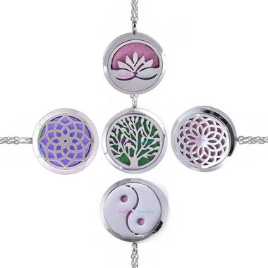 Silver Hollow Out Aromatherapy  Pendant