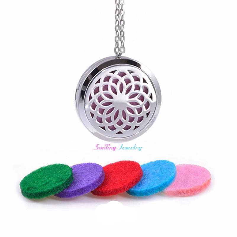 Silver Hollow Out Aromatherapy  Pendant