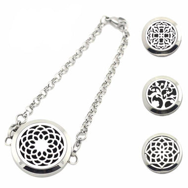 Hollow Out Essential Oil Charm Bracelet