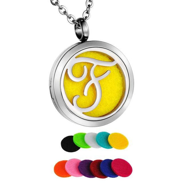 Personalized Letter's Essential Oil Pendant Necklace