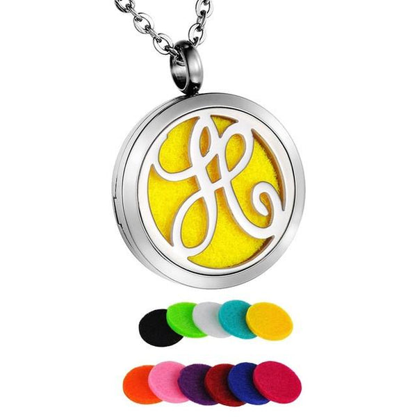 Personalized Letter's Essential Oil Pendant Necklace