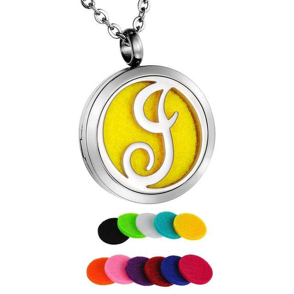 Personalized Letter's Essential Oil Pendant Necklace