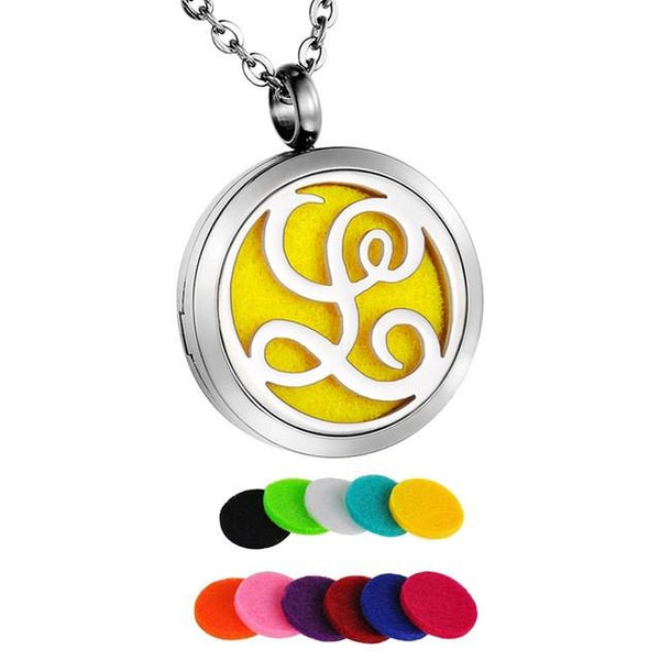 Personalized Letter's Essential Oil Pendant Necklace