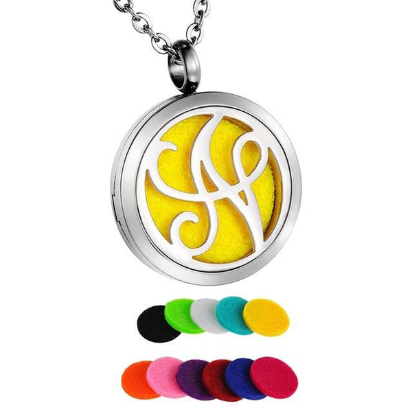 Personalized Letter's Essential Oil Pendant Necklace