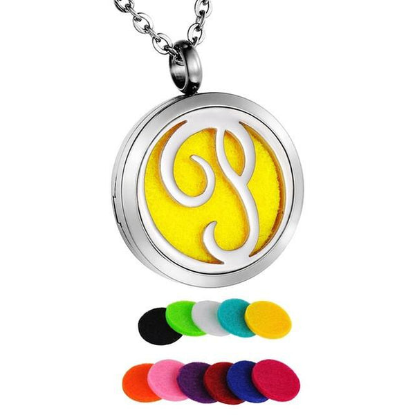 Personalized Letter's Essential Oil Pendant Necklace
