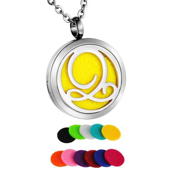 Personalized Letter's Essential Oil Pendant Necklace