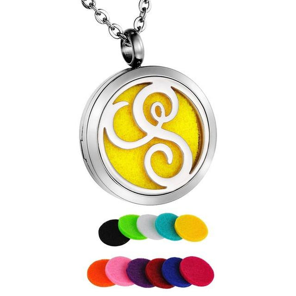 Personalized Letter's Essential Oil Pendant Necklace